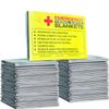 Rawyer (50 Pack) Emergency Thermal Survival Blankets, Mylar Blankets for Outdoor, Camping, Hiking, Survival in Harsh Weather, Large Silver Thermal Sheets, Heavy Duty Survival Gear (50, 84x52) view 4