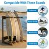 MyGift Surfboard Rack, 4-Ft Tall Rustic Burnt Wood Freestanding Vertical Surfboard Stand, Wakeboard SUP Paddleboard Storage Rack - Holds up to 4 Boards view 2