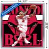 Trends International NBA Chicago Bulls - Lonzo Ball 22 Wall Poster, 22.375" x 34", Silver Framed Version view 3
