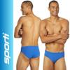 Sporti Mens Hydrolast Solid Swim Briefs - Athletic Swimsuit Training for Swimmers - Competition Pool Training Swim Briefs for Men - Royal - 32 view 2