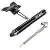 RocRide Mini Bike Tire Pump with Pencil Tire Pressure Gauge Inflates to 120 PSI and Works with Schrader and Presta Valves. Portable Hand Air Pump Includes Bicycle Frame Mount. view 1