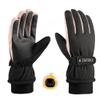 Ottsas Snow Gloves for Women Ski Winter Touchscreen Thick Warm Waterproof Windproof Thicker Warmer (Black and Pink, One Size) view 1