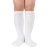 American Trends Kids Soccer White Knee High Uniform Socks for Toddler Girls Striped Sports Long Tube Socks for Boys 1 Pack Pure White 3-6 Years view 1
