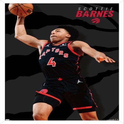 Trends International NBA Toronto Raptors - Scottie Barnes 22 Wall Poster, 22.375" x 34", White Framed Version