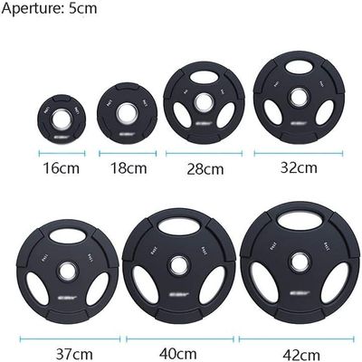 Habiba Dumbbell Plates PU Bumper Plate Olympic Barbell Weight Plate Gym Home Fitness Equipment Change Dumbbell Plates Grip Plate Home Sports Non-Slip