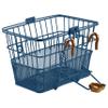 Retrospec Apollo Detachable Front Bike Basket Steel Half-Mesh with Integrated Detachable Hooks and Built-in Handle, Easy Assembly and Portability for Bicycles, Navy view 2