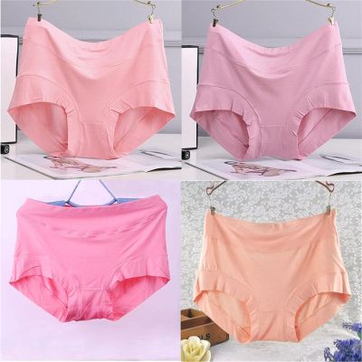 4 Pieces Plus Size Panties Comfortable Modal Lingerie Women Underwear Pretty Panty Elastic Briefs (Color : 16, Size : 4XL)