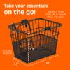 Retrospec Apollo Detachable Front Bike Basket Steel Half-Mesh with Integrated Detachable Hooks and Built-in Handle, Easy Assembly and Portability for Bicycles view 2