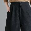 DGHM-JLMY Women's Corduroy Casual Wide Leg Harem Pants Cotton Retro Trouser with Pockets Comfort Bottom Leg Sweatpants (Black,Medium,5,OZ) view 2