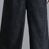 DGHM-JLMY Women's Corduroy Casual Wide Leg Harem Pants Cotton Retro Trouser with Pockets Comfort Bottom Leg Sweatpants (Black,Medium,5,OZ) view 3
