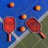 A. Anbrose Pickleball Paddle Set (Walnut) | Comfort Cushion Grip | Long Handle | Fiberglass | Polypropylene Honeycomb Core | 2 Racquets | 4 Pickleballs(2 Indoor 2 Outdoor) | 1 Portable Bag view 4