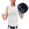 Youper Youth Baseball Padded Chest Protector Shirt, Rib Heart Sternum Guard for Football, Softball & Lacrosse (White, Small) view 3