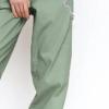 Women's Harem Pants Chain Embellished Cargo Flap Pockets High Waisted Jogger Pants Baggy Solid Outdoor Streetwear (Vert,Small,5,OZ) view 3