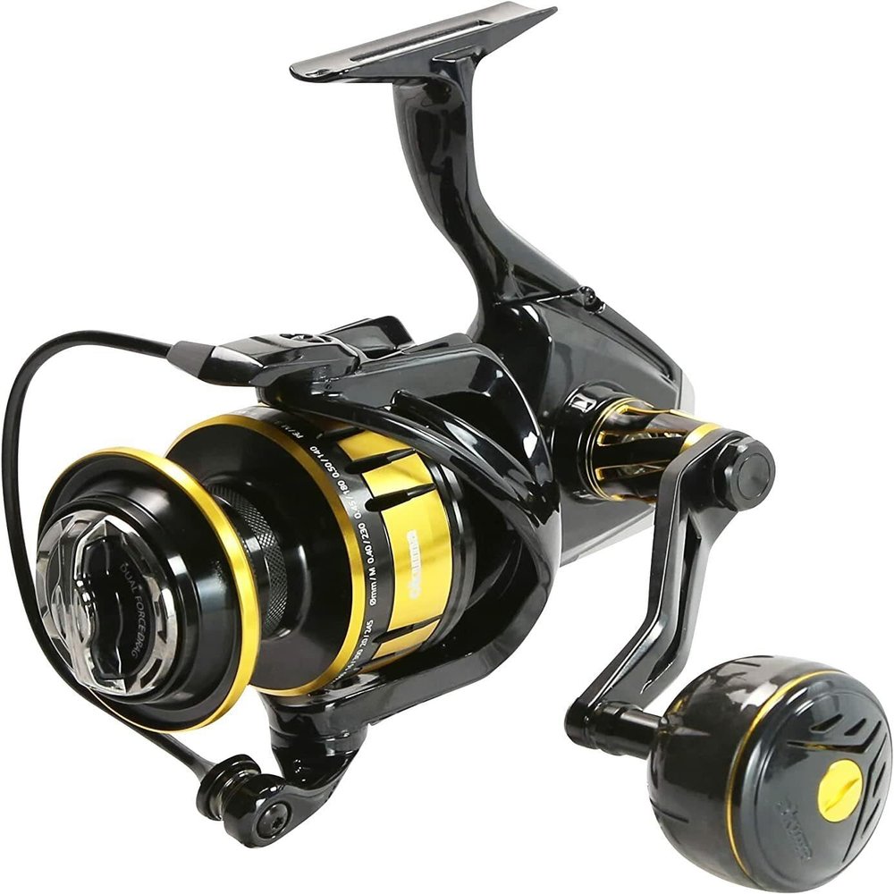 Okuma Tesoro Alumilite Waterproof 13BB Saltwater Spinning Reel, TSR-10000Ha, Black