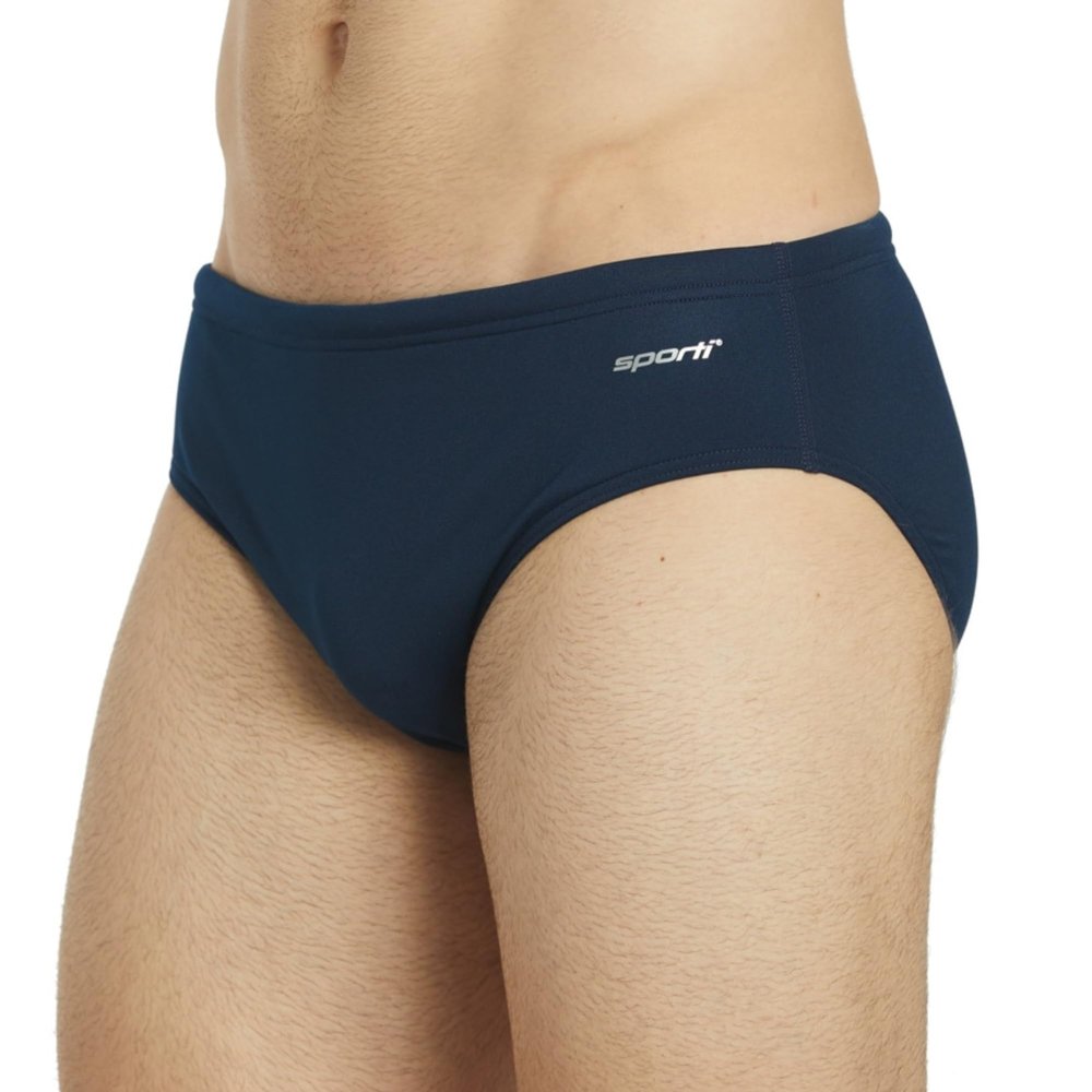 Sporti HydroLast Solid Brief Swimsuit - Navy - 34