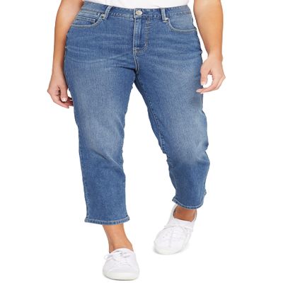 Seven7 Women's Misses Hight Rise Straight Leg Jean, 6 Blue