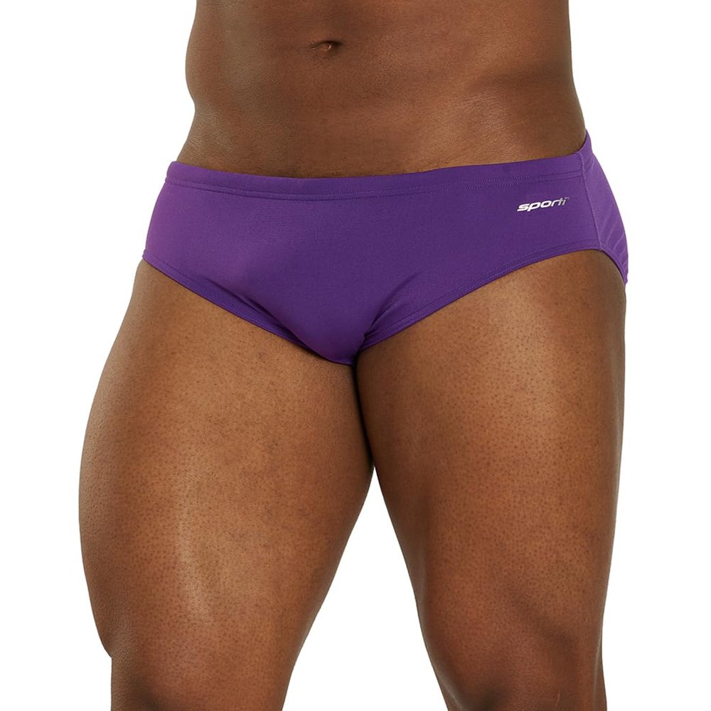 Sporti HydroLast Solid Brief Swimsuit - Bright Purple - 34