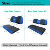 10L0L Golf Cart Front and Rear Seat Cover Set for Club Car DS/Precedent/Onward/Tempo & Yamaha G29 /Drive 2,Stylish 4 Passenger Front Back Seat Covers,Breathable Washable Polyester Mesh (Black/Blue) view 3