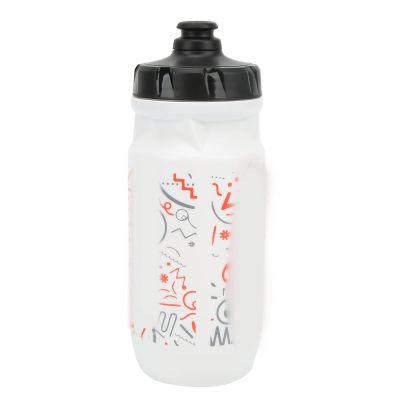 BORDSTRACT Sports Water Bottle, 550ml/18oz Squeeze Water Bottle with Athletic Design, Leak Proof BPA Free Water Bottle for Cycling, Gym, Hiking, Traveling (White)