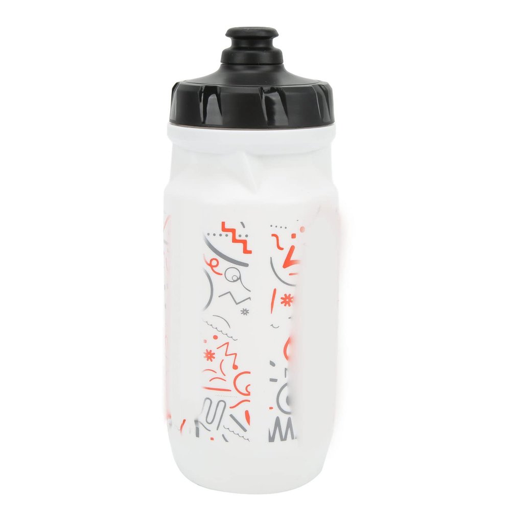 BORDSTRACT Sports Water Bottle, 550ml/18oz Squeeze Water Bottle with Athletic Design, Leak Proof BPA Free Water Bottle for Cycling, Gym, Hiking, Traveling (White)