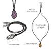 Anjiucc Natural Gemstone Crystal Raw Amethyst Pendant Necklace Stone Holder Necklace Cord Hand-Woven Necklace with Adjustable Length for Women Men view 2