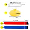 Flag Football Set - 14 Durable Belts with 42 Flags, Bonus 4 Cones and 1 Drawstring Bag (21 Red and 21 Blue) for Youth & Adults view 2