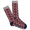 K. Bell Mens Fun Patterns & Designs Crew - 1 Pairs Cool Classic Novelty Gifts Socks, Blanket Print (Light Grey Heather), 6.5-12 US view 1