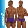 Sporti Mens Hydrolast Solid Swim Briefs - Athletic Swimsuit Training for Swimmers - Competition Pool Training Swim Briefs for Men - Bright Purple - 28 view 2