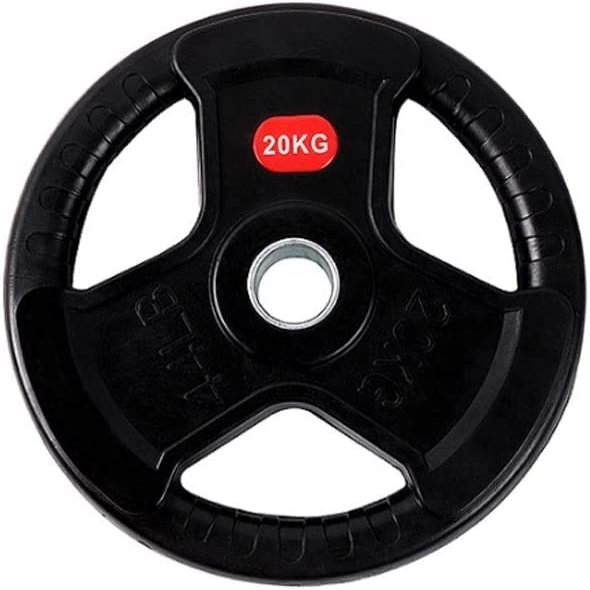 Habiba Dumbbell Plates Dumbbell Plates 2pcs Cast Iron Barbell Bumper Plate Home Black Rubber 5 cm Olympic Weight Plates for Fitness Bodybuilding Non-Slip