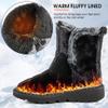 Ablanczoom Womens Winter Snow Boots With Warm Fur Lining Comfortable Booties Non Slip Waterproof Outdoor Shoes view 3