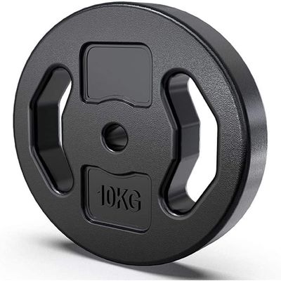 Habiba Dumbbell Plates Bumper Plate 2pcs Concave Hand Grip Barbell Weight Plate PVC Plastic Non-Slip Dumbbell Weight Plates for Fitness Training Non-Slip