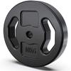Habiba Dumbbell Plates Bumper Plate 2pcs Concave Hand Grip Barbell Weight Plate PVC Plastic Non-Slip Dumbbell Weight Plates for Fitness Training Non-Slip view 1