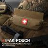 WYNEX Tactical First Aid Drop Dump Pouch, Medical Trauma Roll Up Drop Pouch EMT IFAK Sub Abdominal Carrying Bag with Hook-N-Loop for Chest Rig Vest view 4