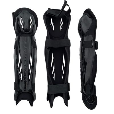 HAGAN H-3.0 Shin Guards (DEK, Street and Ball Hockey) (15'' Black), White, Red, Blue
