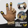 ZUNE LOTOO Tactical Gloves for Men, Touchscreen Motorcycle Gloves with Finger Impact Protection, Tan Palm Padded Safety Work Gloves for Paintball Airsoft Range Tac Female Women(Medium) view 4