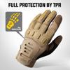 ZUNE LOTOO Tactical Gloves for Men, Touchscreen Motorcycle Gloves with Finger Impact Protection, Tan Palm Padded Safety Work Gloves for Paintball Airsoft Range Tac Female Women(Large) view 2