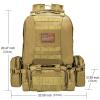 CVLIFE Tactical Backpack Military Army Rucksack 60L Large Assault Pack Detachable Molle Bag view 3