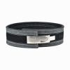 Beastpowergear Lever belt Weight Lifting 10MM Real Leather Lever Belt Powerlifting- Free Strap Lower Back Support for Weightlifting, Deadlifts, Squats, Power Belt- Men & Women (Large, Black/Gray) view 2
