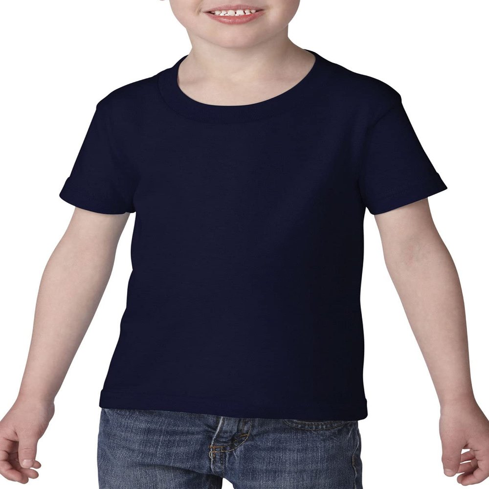 Apparel Globe Toddler Heavy Cotton Short Sleeve T-Shirt, Navy, 5T