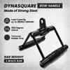 DYNASQUARE Cable Attachments for Home Gym, Made of Heavy Duty Solid Steel, LAT Pulldown Attachment, Weight Machine Accessories, Straight Pull Down Bar, Tricep Rope, Exercise & Double D Handle view 2