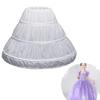 ARTYME 3 Hoops Children Kid Girl Dress Petticoat Crinoline Underskirt For Flower fluffy skirt Underskirt (White, 75cm) view 2