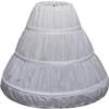 ARTYME 3 Hoops Children Kid Girl Dress Petticoat Crinoline Underskirt For Flower fluffy skirt Underskirt (White, 55cm) view 1