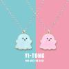 4Pcs Ghost Pendant Necklaces for Women Men Best Friend Lovely Ghost Enamel Charm Chokers Gift Couple Memorial Necklace Jewelry Gifts Costume Halloween view 4
