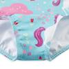 Gymnastics Leotard 5t 5/6 Unitard Long Sleeve Sleeved Outfits Bodysuits Tumbling Aqua Blue Unicorn Tree Pink Castle Flower Floral Horse view 4