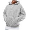 Casual Hoodies for Men Sweatshirt Pullover Hoodie Long Sleeve Fall Winter Workout Hooded Sweatshirts (L, Gray) view 1