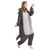 BETIFUHOM Animal Triceratops Onesie Pajamas Unisex Adult Dinosaur Christmas One-Piece Costume Cosplay for Women and Men view 4