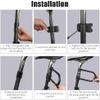 Bicycle Locks Heavy Duty Anti Theft Bike Lock Heavy Duty Bike Lock,Bike Lock Bicycle U Lock Anti-Theft Road Mountain Bike Motorcycle Lock Bicycle Accessories Steel Cable Security Locks-Black Set view 4