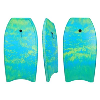ATUNAS Body Boards, 33"-43" Bodyboard for Beach with Wrist Leash, Solid PE/EVA Closed-Cell Waterproof Foam, Surfing for Kids and Adults (Ocean Blue, 37 inch)