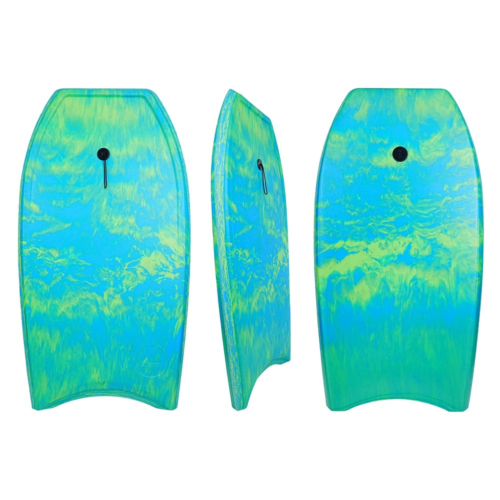 ATUNAS Body Boards, 33"-43" Bodyboard for Beach with Wrist Leash, Solid PE/EVA Closed-Cell Waterproof Foam, Surfing for Kids and Adults (Ocean Blue, 37 inch)