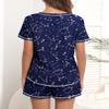 Ekouaer Women's Pajamas Sets Short Sleeve Lounge Sets Sleepwear Casual Two Piece Pjs With Pockets Star Print Medium view 4